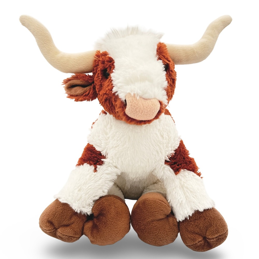 2010 Retired Build A Bear Steer Texas Longhorn Stuffed Animal 15" BABW Plush Cow